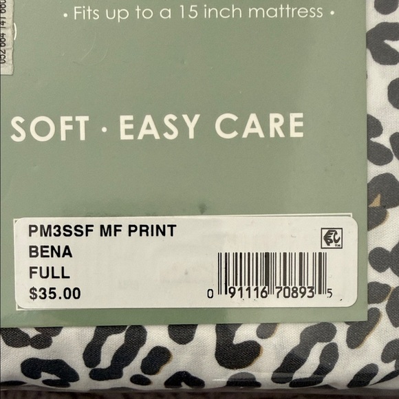 Signature Collection Leopard Print Microfiber Sheet Set - Picture 5 of 5